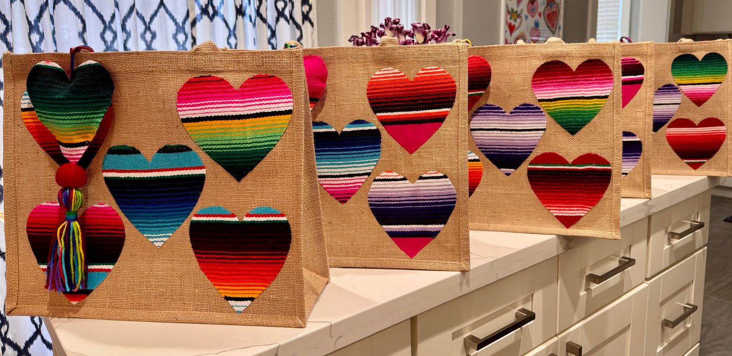 Serape Heart Tote