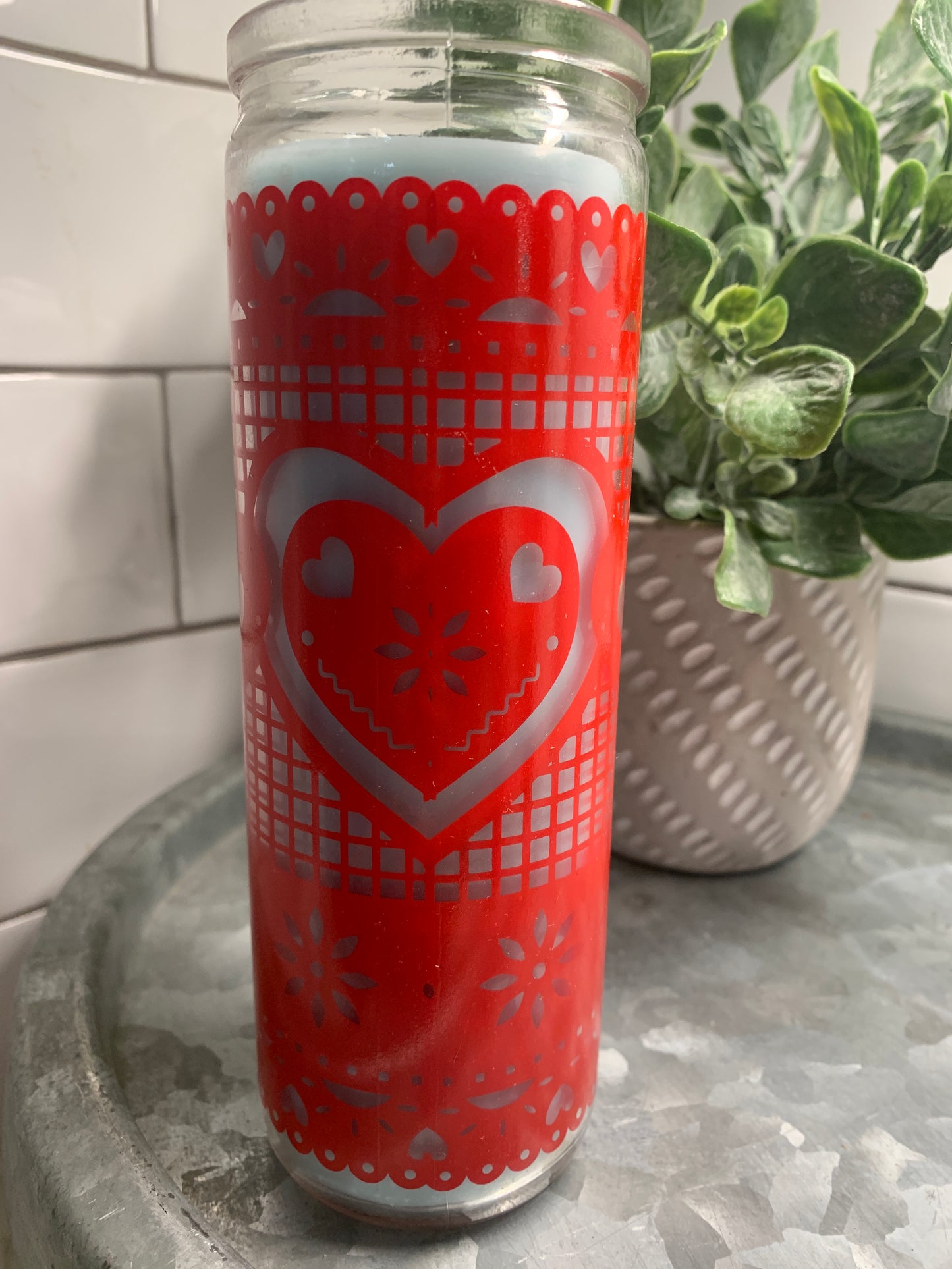 Amor Papel picado candle