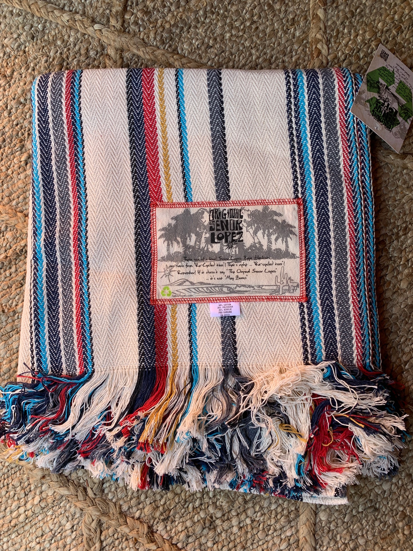 Señor Lopez Beach Blanket (Ivory Multi-Stripe)