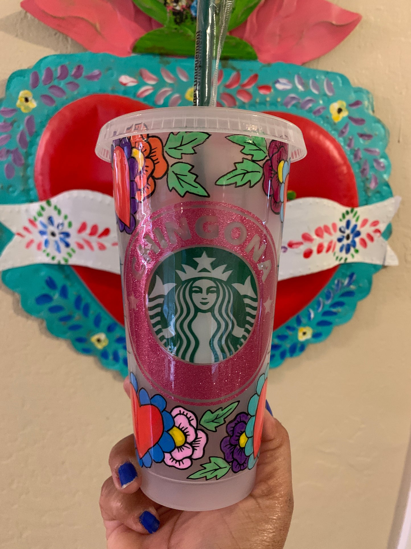 Chingona Cup (Light Pink Glitter)