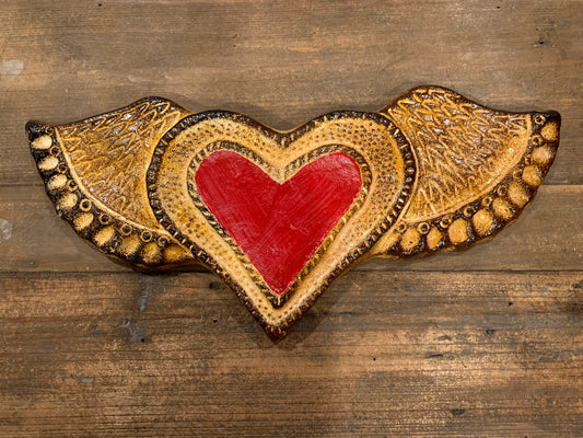 Ceramic winged heart